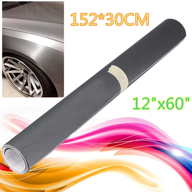 JX LCLYL 12 &quotx 60&quot серый матовый Алюминий Автомобильная виниловая Обёрточная бумага
