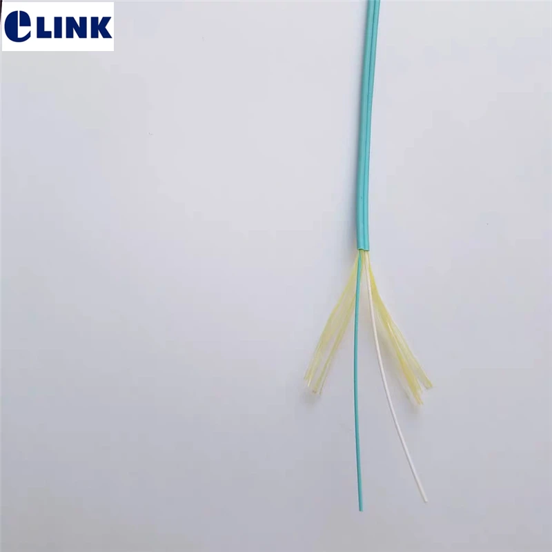 1500m OM3-300 fiber optic duplex cable 3.0mm aqua color indoor for fiber patchcords 1.5km/roll ftth optical fibre wire ELINK
