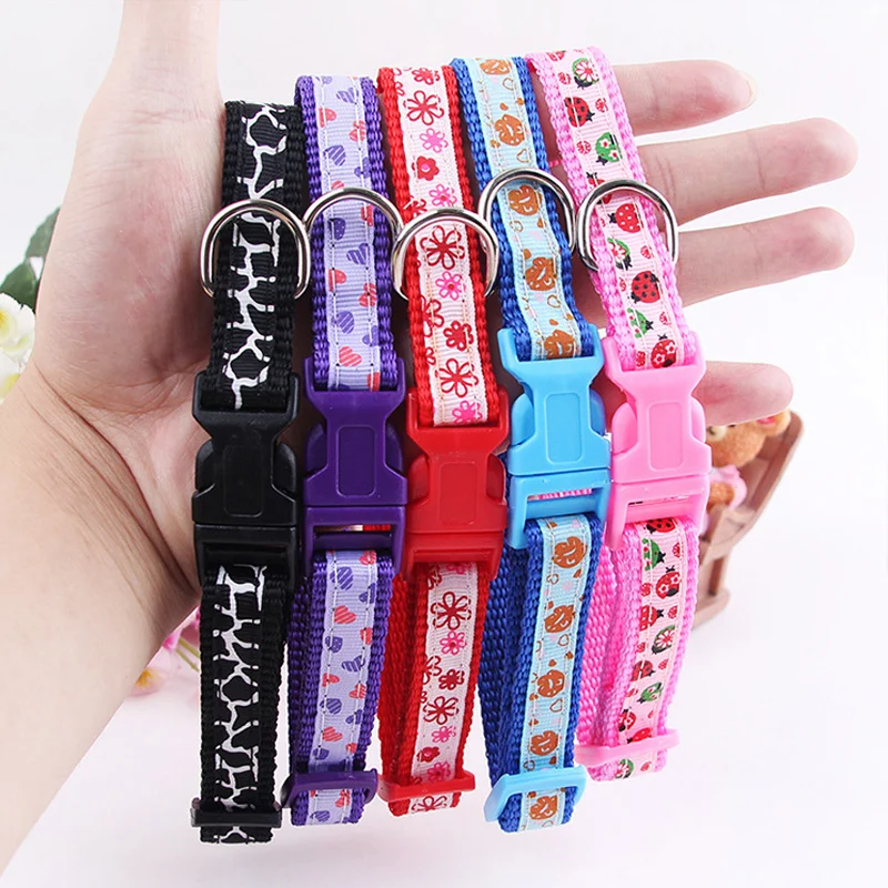 Pattern Design Pet Dog Cat Collar With Bells 1cm Width Adjustable 20-30cm Length For Small Dogs Holiday Beauty Grooming | Дом и сад