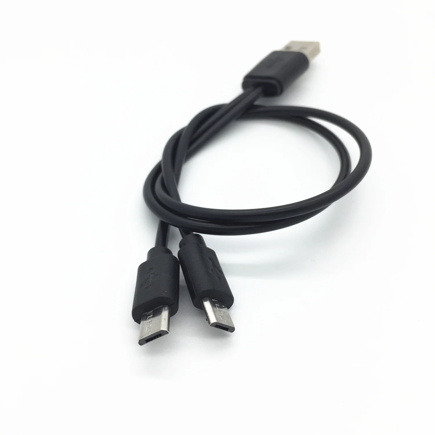 Бесплатная доставка 1 фута 20 см USB штекер в 2x Micro Y разветвитель зарядный кабель для