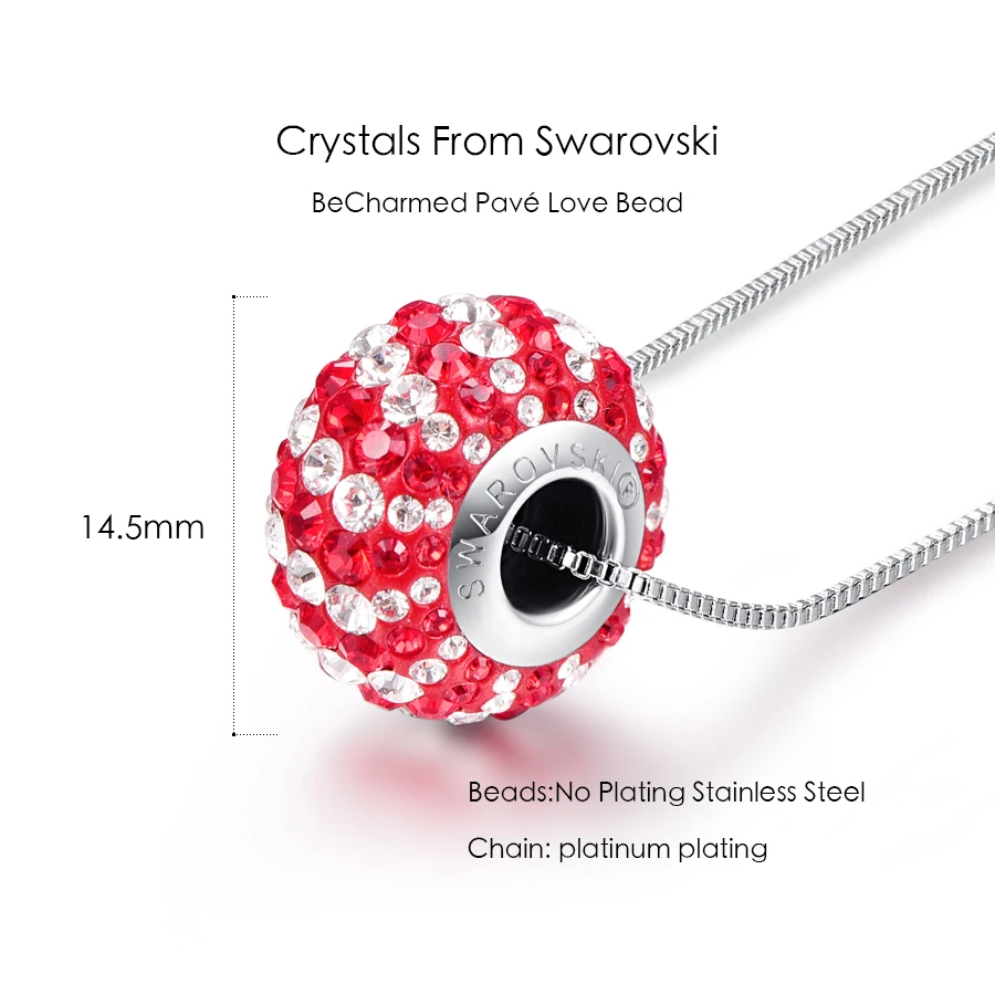 Женское Ожерелье с разноцветными бусинами Swarovski ожерелье подвеской из