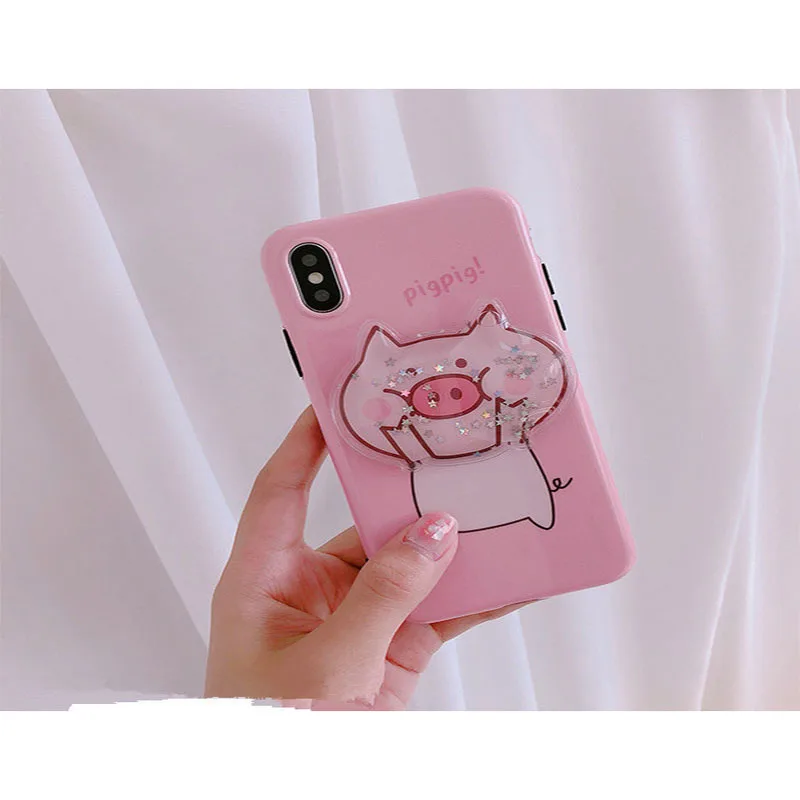 Свиньи порошка свиней чехол с песком 6splus AppleX мобильный телефон оболочки IPhone7/8 plus
