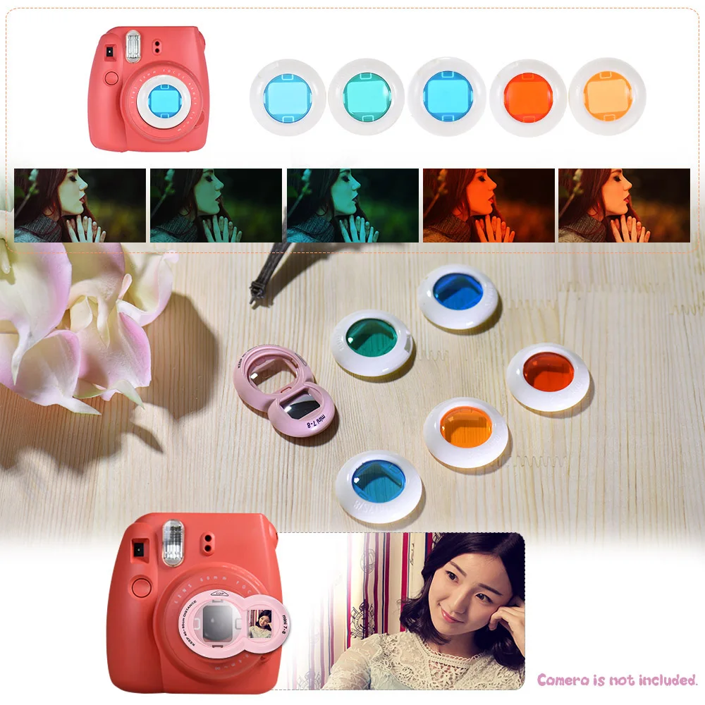 Аксессуары Andoer 8 в 1 для Fujifilm Instax Mini 9/8/8 +/8s сумка камеры зеркальный фильтр альбом