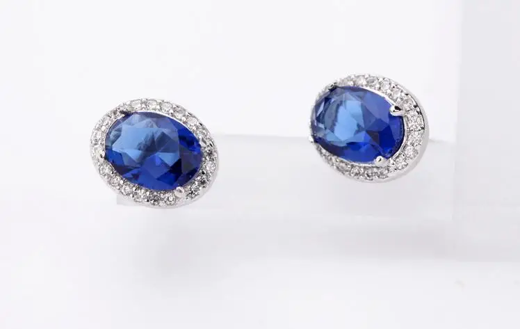 Элегантные серьги гвоздики с красным Рубином 2 3ct из стерлингового серебра