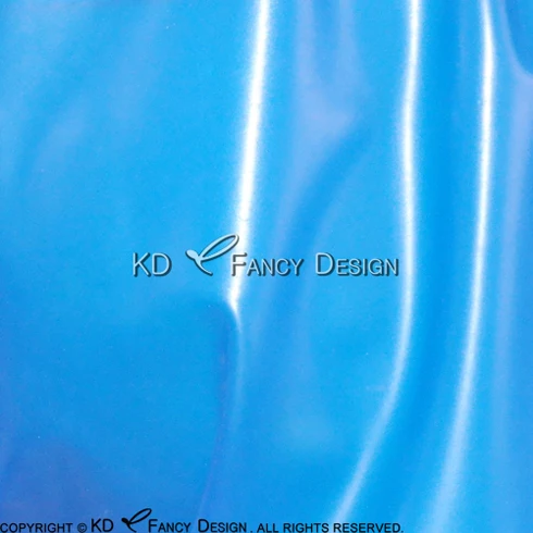 trans blue w white Черное с белым сексуальное латексное платье-карандаш с монашкой головные уборы крест спереди молния сзади резиновая Униформа Bodycon Playsuit LYQ-0113 - Цвет: trans blue w white