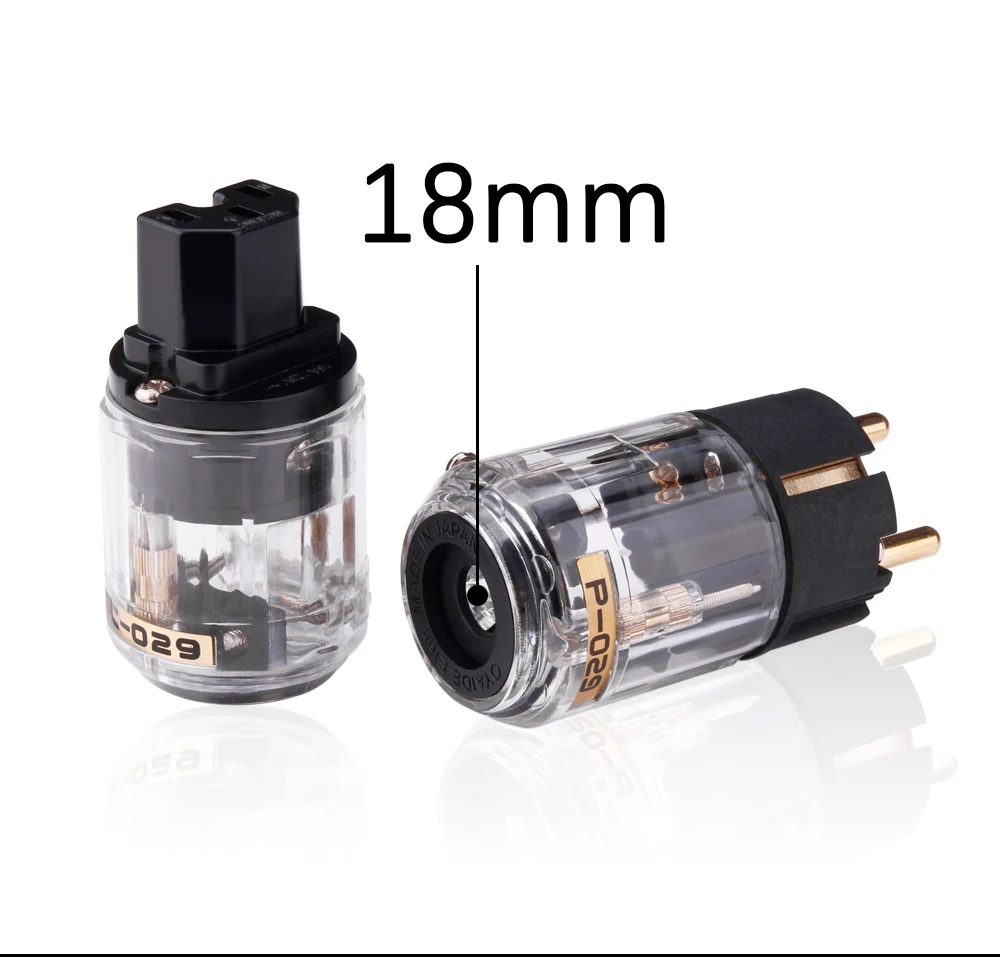 YYAUDIO Hifi Разъем питания высокое качество позолоченный одна пара ЕС разъем питания+ IEC гнездовой разъем