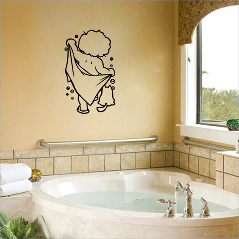1 шт. новые съемные наклейки на стену Take A Shower милые детские виниловые украшения