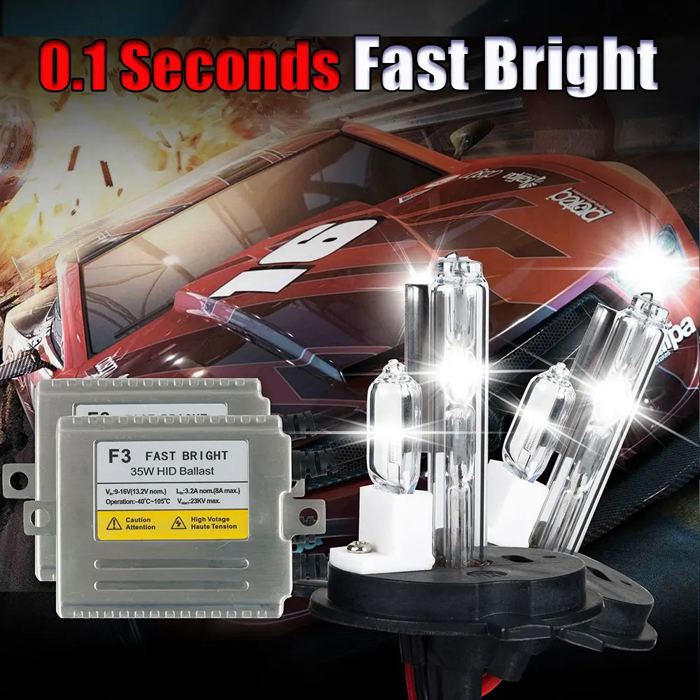 H4 xenon with halogen 12v F3 35w hid kit Fast Bright Ballasts HID lamp Kit | Автомобили и мотоциклы