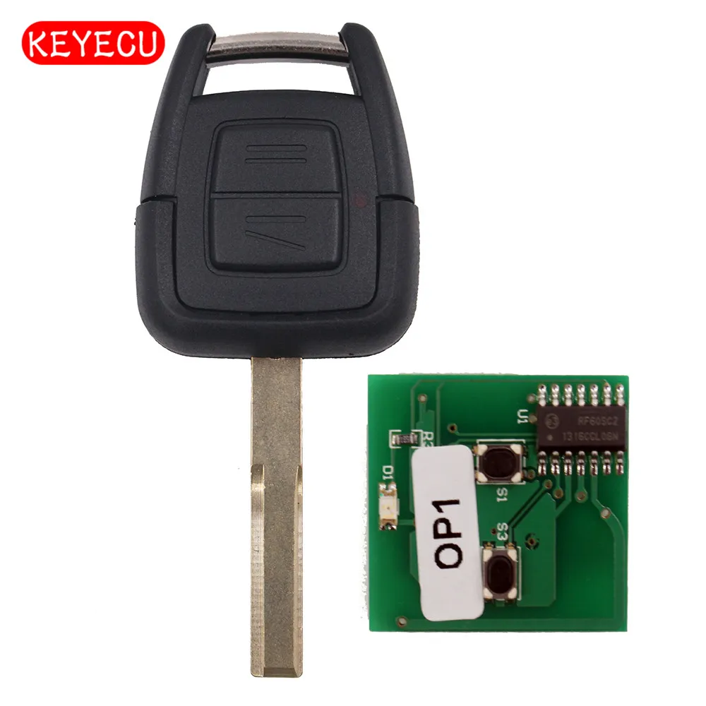 Запасной автомобильный пульт дистанционного управления Keyecu с 2 кнопками 433 92 МГц