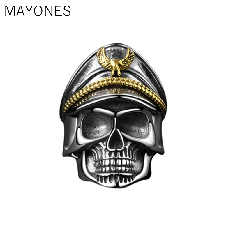 Мужское Винтажное кольцо MAYONES из настоящего серебра 925 пробы в стиле панк