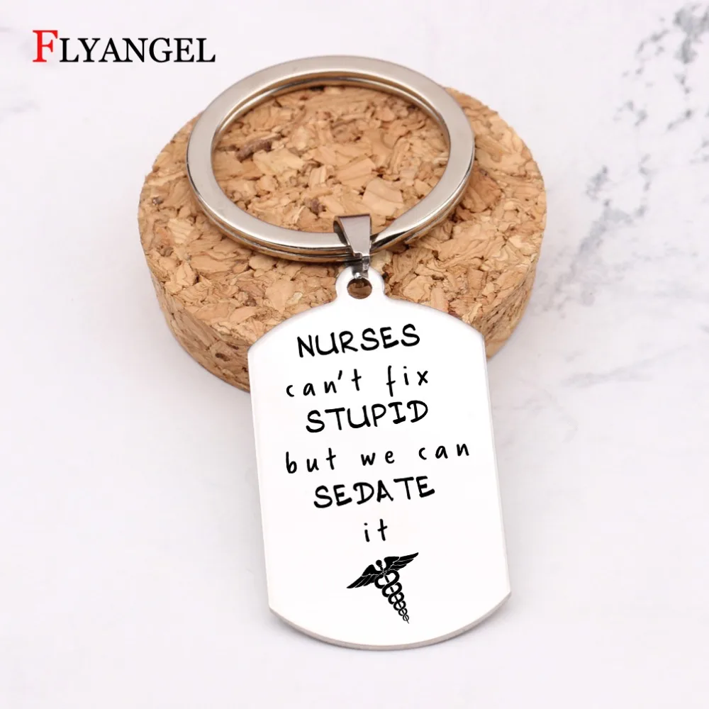 1 шт. собачья бирка брелок для медсестры с гравировкой медсестра не может