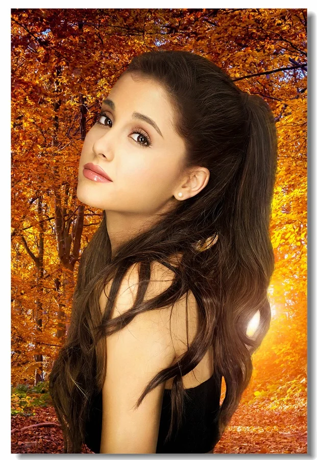 Пользовательские холст украшения стены Ариана Гранде плакат стикер офис росписи