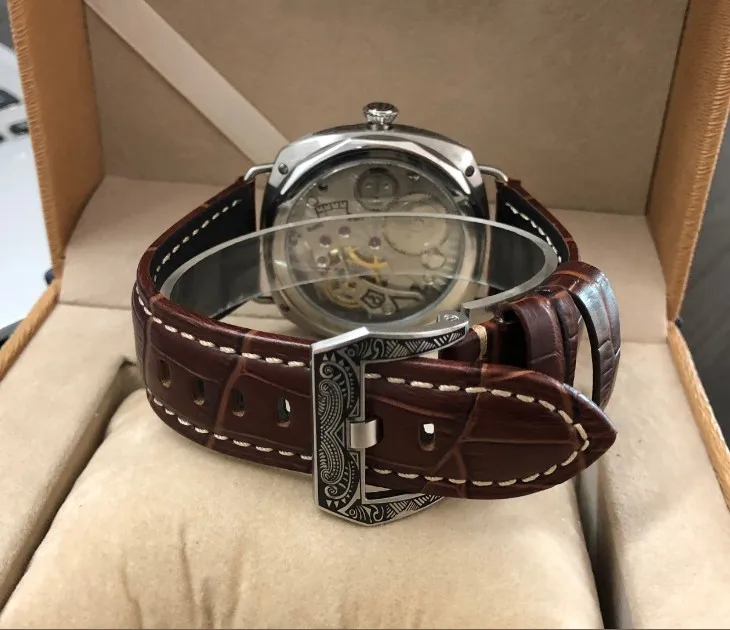 47 мм GEERVO Asian 6498 17 jewels механические ручные часы с механизмом ветра, чехол с декоративным узором, механические часы gr229-g8