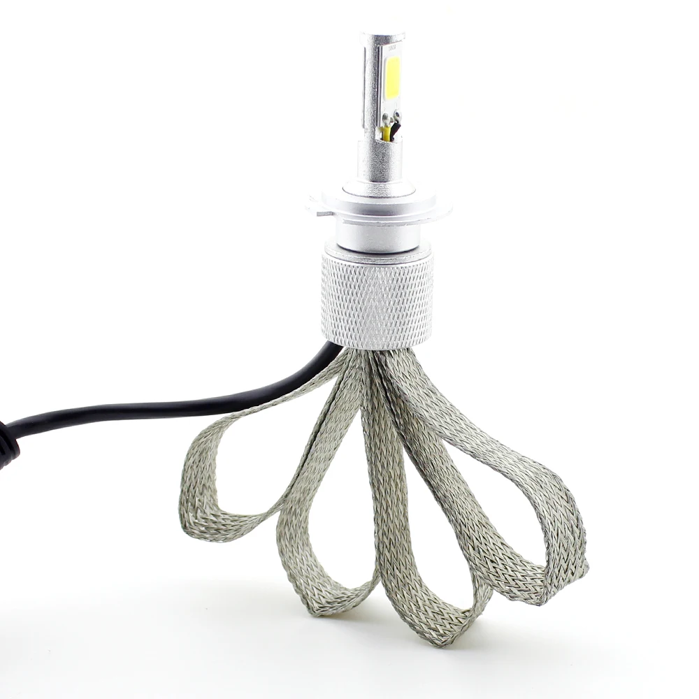 Автомобильный светодиодный фонарь H4 H7 светодиодный 22 Вт/лампа H11 H1 H3 9005 9006 COB Chips Z1 Hi-Lo Beam 6500K для автомобильных фар Противотуманные фары 9-32 в