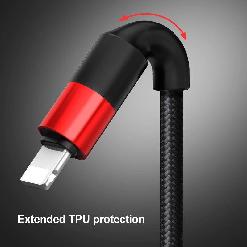 НОСО автомобильное зарядное устройство 3 в 1 USB кабель для передачи данных iPhone X 8 7 6