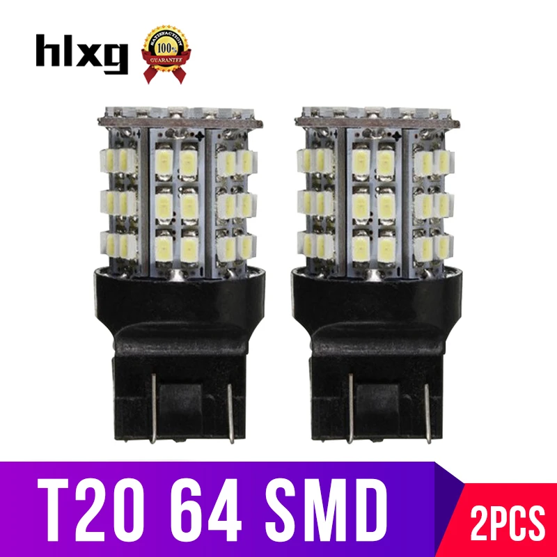 Hlxg 2 шт. T20 7440 W21W Led 12В 6000K Автомобильная сигнальная лампа стоп сигнал задние