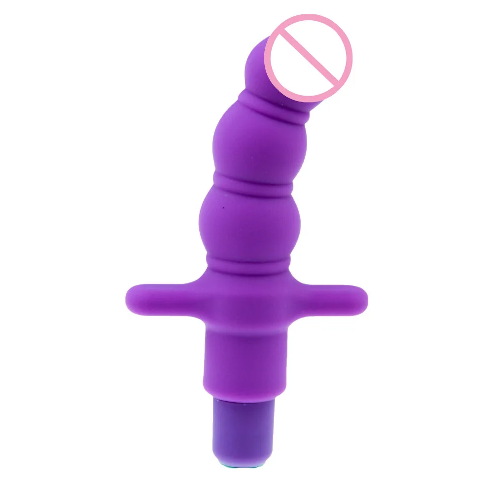 Фиолетовый Гладкий 7 скоростей силиконовый бионический вибратор простаты