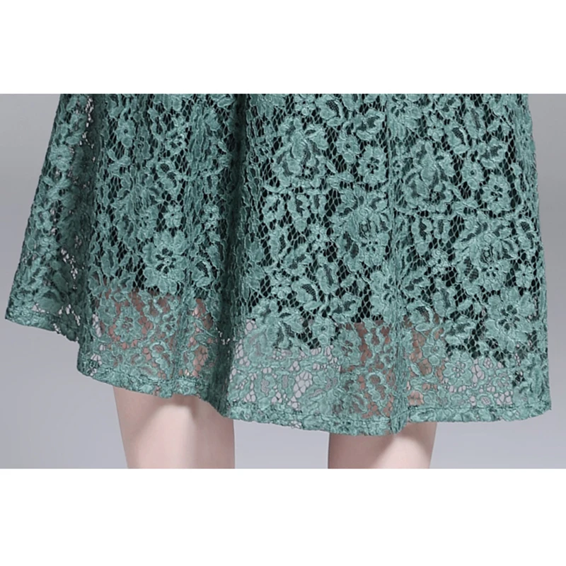 2019 женские платья с кружевными платьями и вырезами круглым вырезом Выходное