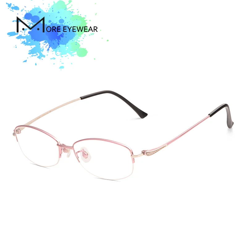 Women Titanium glasses Pure Prescription Glasses Optical Retro Frame Vintage Blue light blocking | Аксессуары для одежды