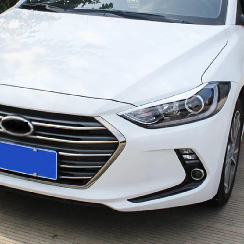 Модификация для Hyundai Elantra 2016 2017 седан фара Брови Веки Abs хромированные наклейки