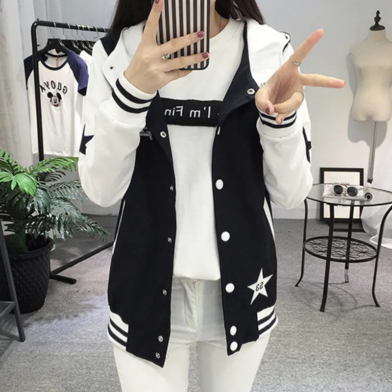 UHYTGF Осенняя Женская куртка 2018 Harajuku бейсбольная форма студенческие короткие