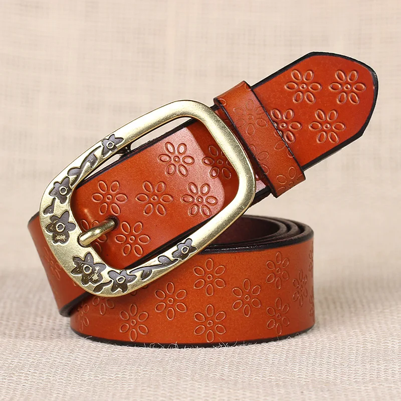 

new Retro female needle new waist 2017 leather belt flower for women cummerbunds Korean casual factory direct