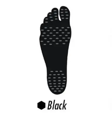 Black Наклейки на ноги, обувь, на подошве, липкие подушечки, Пляжная стелька, водонепроницаемая, гипоаллергенная клейкая подушечка на ноги, пляжный носок, уход за ногами - Цвет: Black