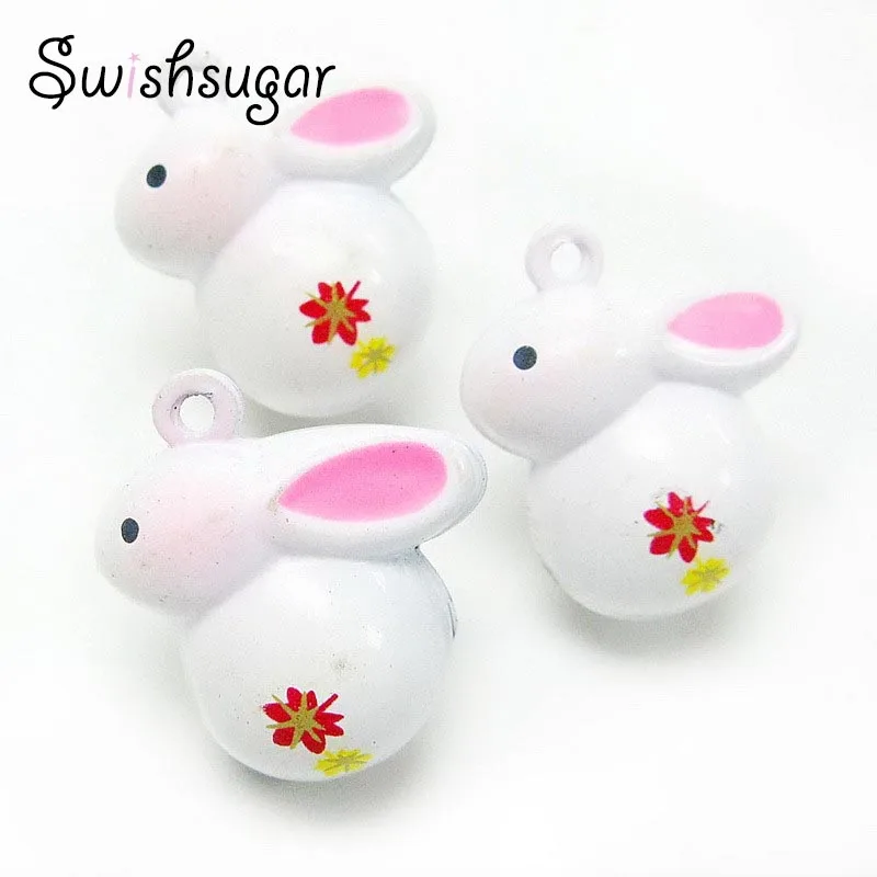 

Cute Bunny Rabbit Jingle Bell Charms Pet Necklace Pendant Christmas Festival Hanging Jewelry Decoration