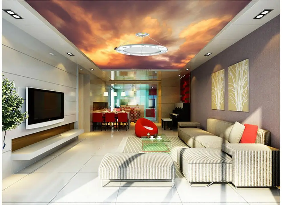 3D обои на заказ небо птица потолок крыша фон настенные фрески украшение для дома