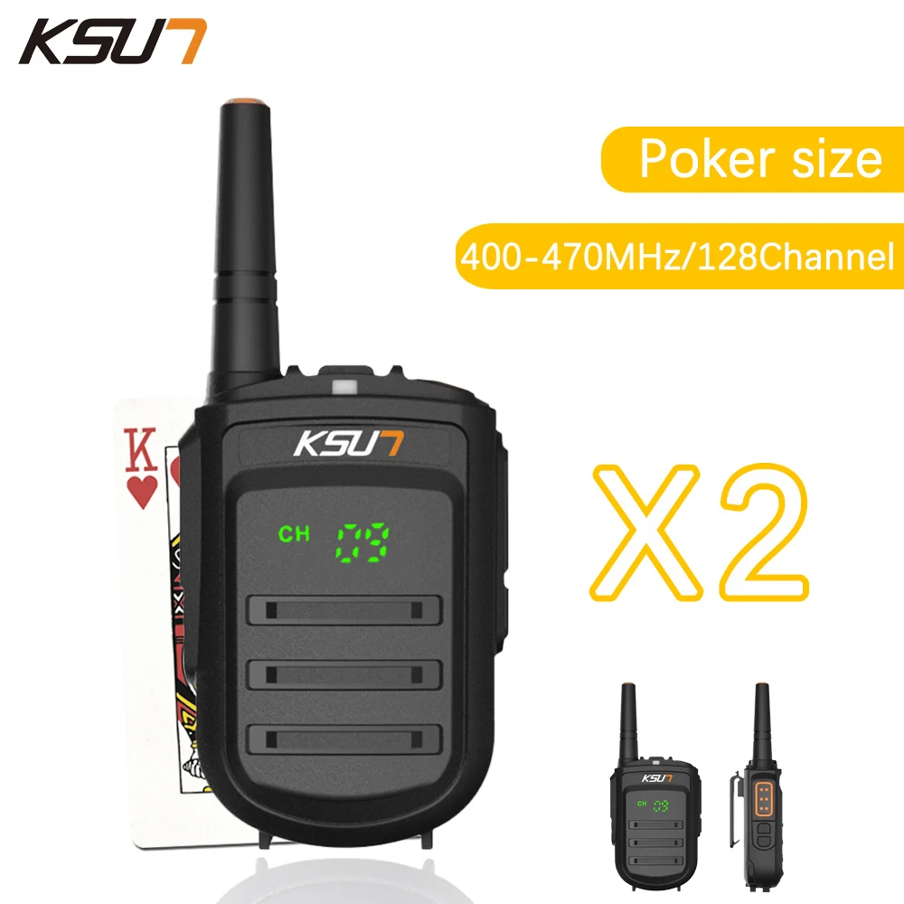 2 шт. KSUN X-35TFSI портативная рация 8 Вт Pofung UHF 8 Вт 400-470 МГц 128CH двухсторонний портативный любительский радиопередатчик