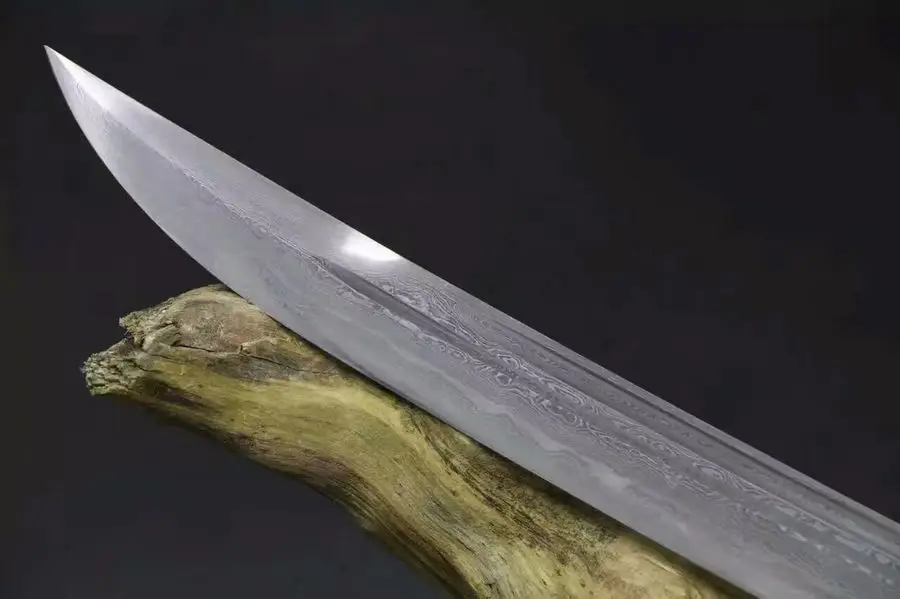 Высокое качество китайский WUSHU Broadsword DaDao меч острый сложенный Дамасская сталь