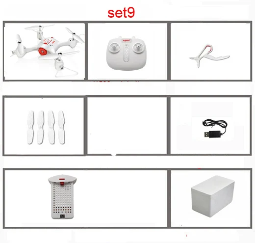SYMA X23W мини набор высота RC вертолет Квадрокоптер Дрон FPV Wifi в режиме реального времени Трансмиссия Безголовый режим Hover дроны - Цвет: set9 standard