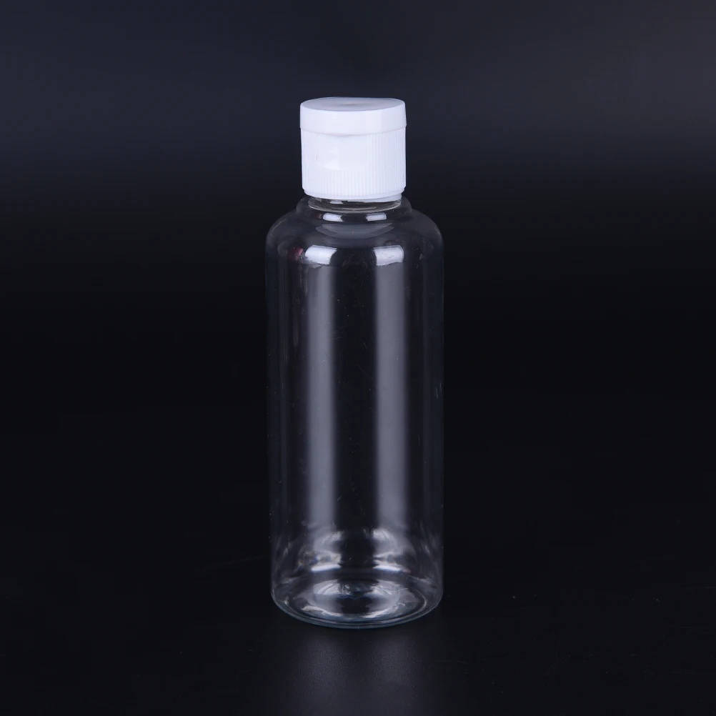 

2/4PCS 100ML Plastic Empty Lucency Pack Bottle Crystal Clear Flip Top Cap Empty Packaging Containers High Quality