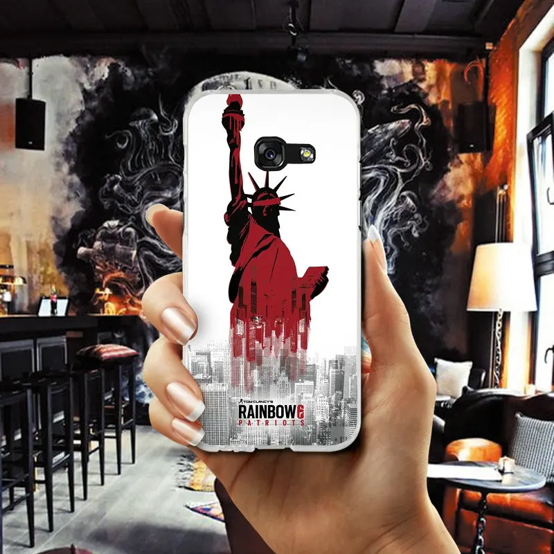 Радуга шесть осада логотип для samsung Galaxy S2 S3 S4 S5 мини S6 S7 S8 S9 S10 Edge Plus Note девочек от 5