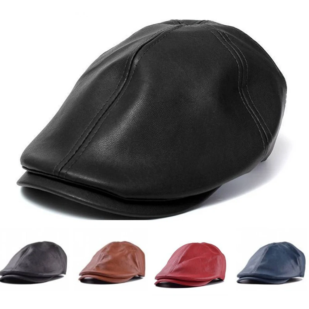 Ретро Британский Стиль дикая Кожаная Шапка газетный мальчик живописец шляпа для