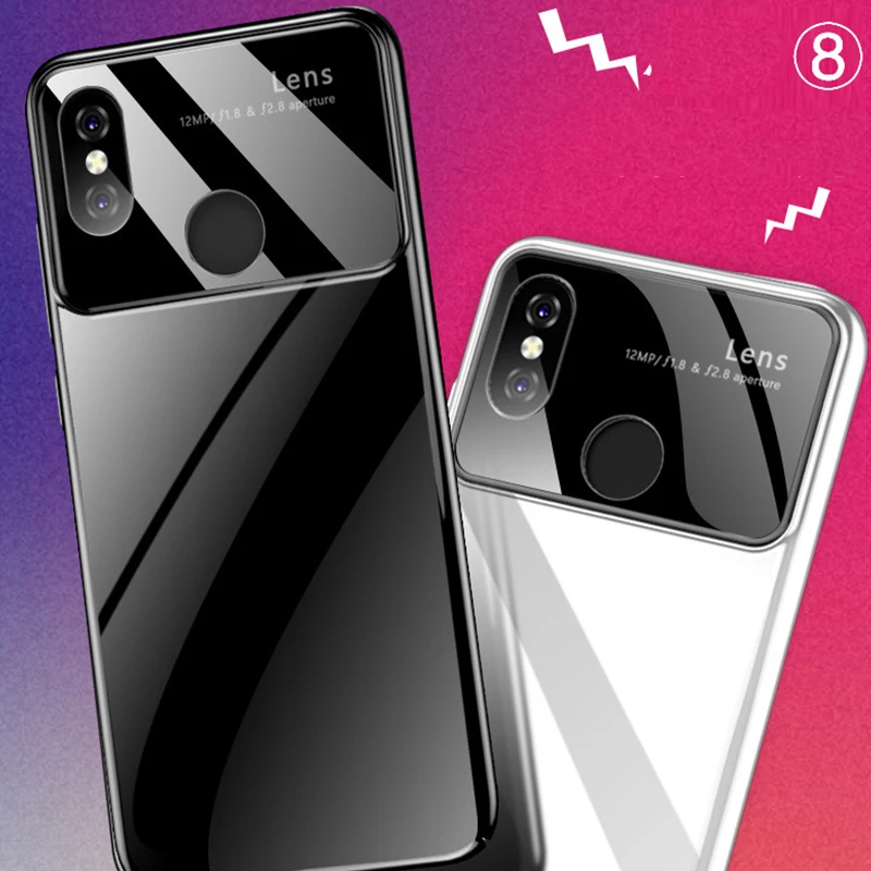Роскошный чехол mi rror из закаленного стекла для Xiaomi mi 8 mi 8 SE, защитный жесткий пластиковый чехол для Xiaomi mi 8 Explorer Edition Capas