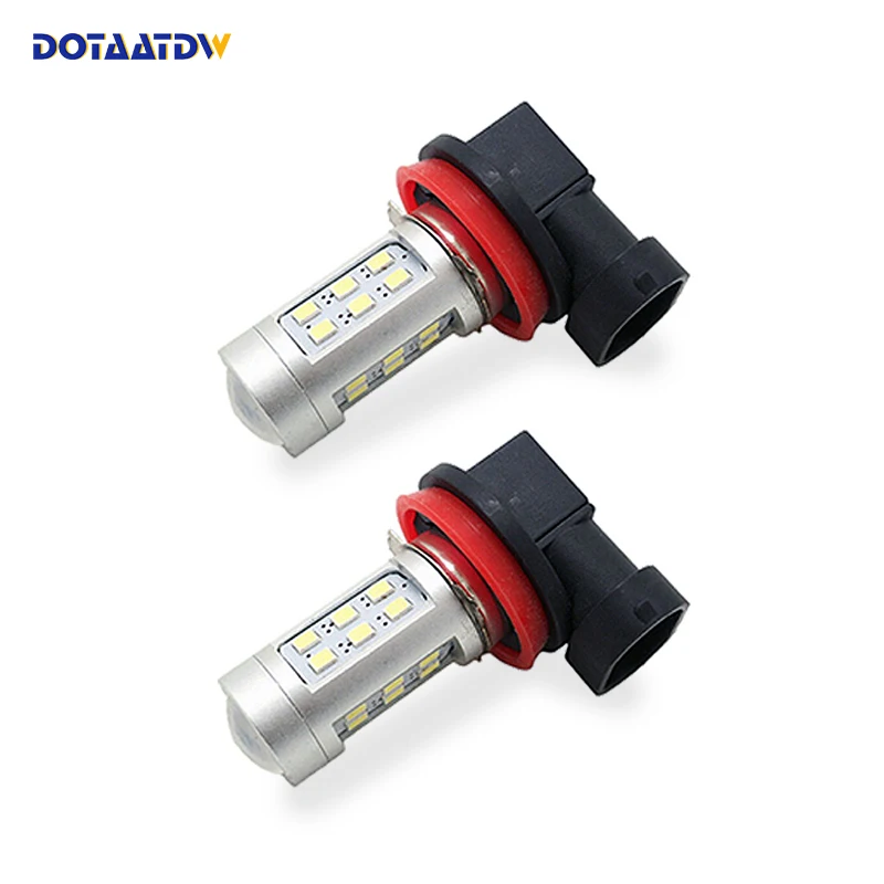 DOTAATDW 2x H11 Светодиодный противотуманный светильник 9005 HB3 9006 HB4 для passat b7 21 шт. 2835 CREE