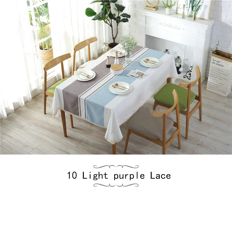 

Скатерти в европейском пасторальном стиле, кружевная прямоугольная скатерть с кисточками для стола, украшение для домашвечерние, праздник...