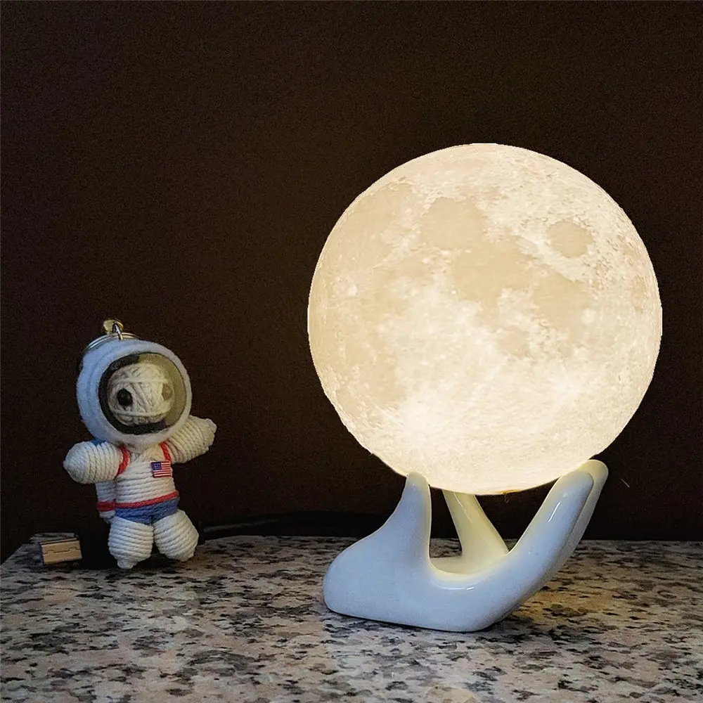 WRUMAVA LED ночник Луна лампа 3D печать лунный свет луна спальня домашний декор 2 вида