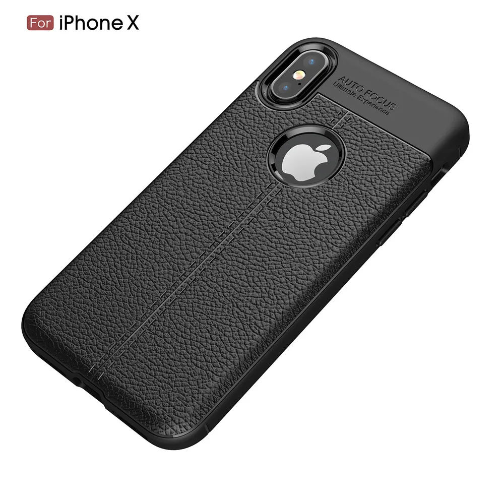 For Apple iPhone 5 5S SE 6 6S 7 8 Plus Bumper Case Soft Matte Luxury Skin Litchi Texture Phone for X XS MAX XR Cover |
