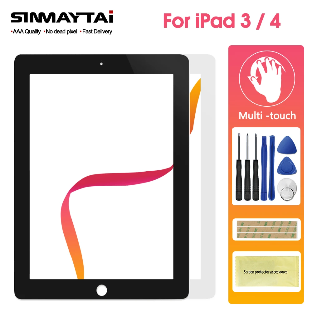 Сенсорный экран 9 7 дюйма для iPad 3 4 iPad3 iPad4 A1416 A1403 A1459 A1460 дигитайзер сенсорная