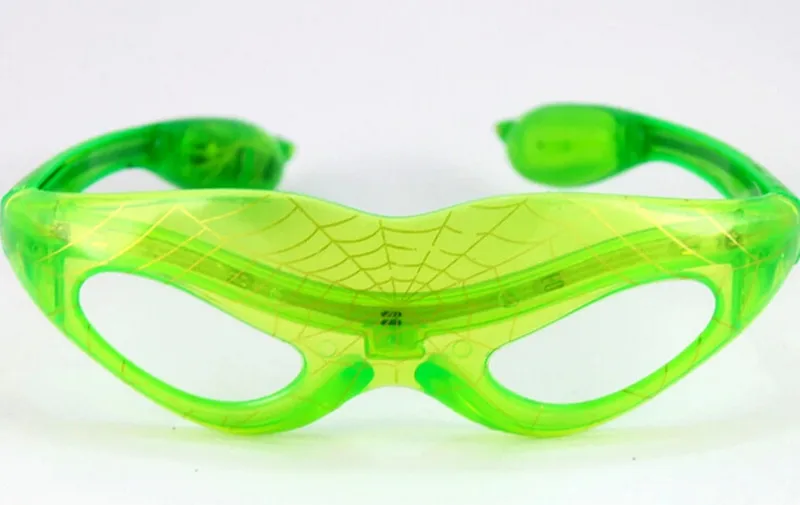 100pcs 3 Colors LED Spiderman Glasses Toy Led Flashing Light Party Supplies Kids Eyes Wear Photo Props With Battery | Дом и сад