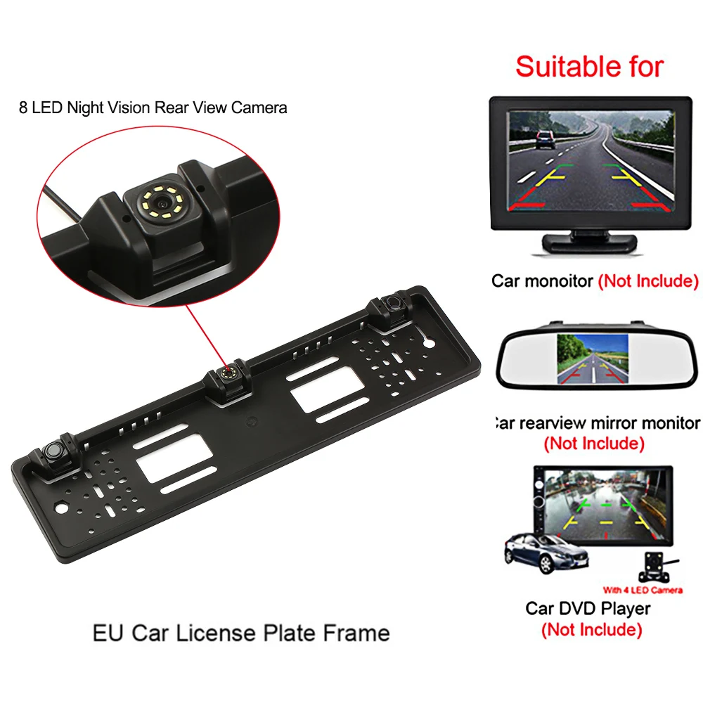 Европейская Рамка номерного знака запасная камера 12 заднего вида со
