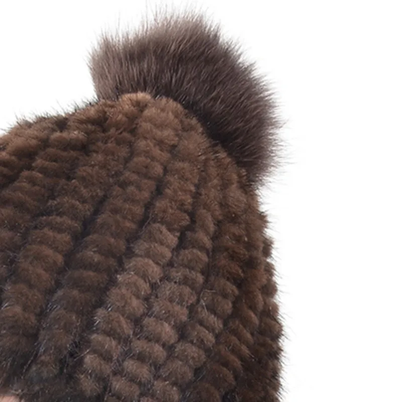 Новинка 2019 осень и зима роскошная женская шапка из норкового трикотажа с ушками