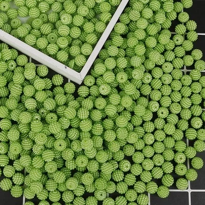 Light Green Бусины в виде перца 10 мм 100 шт Круглые акриловые бусины Свободные бусинки соответствуют Европе бусины для самостоятельного изготовления ювелирных изделий Аксессуары - Цвет: Light Green