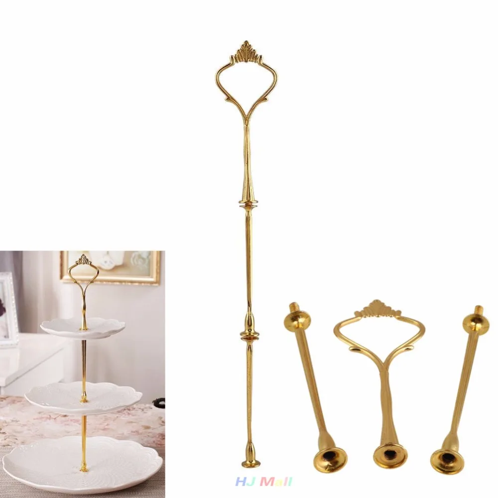 3 Tier Crown Metal Cupcake Cake Plate Stand Fitting Wedding Birthday Party Gold | Дом и сад