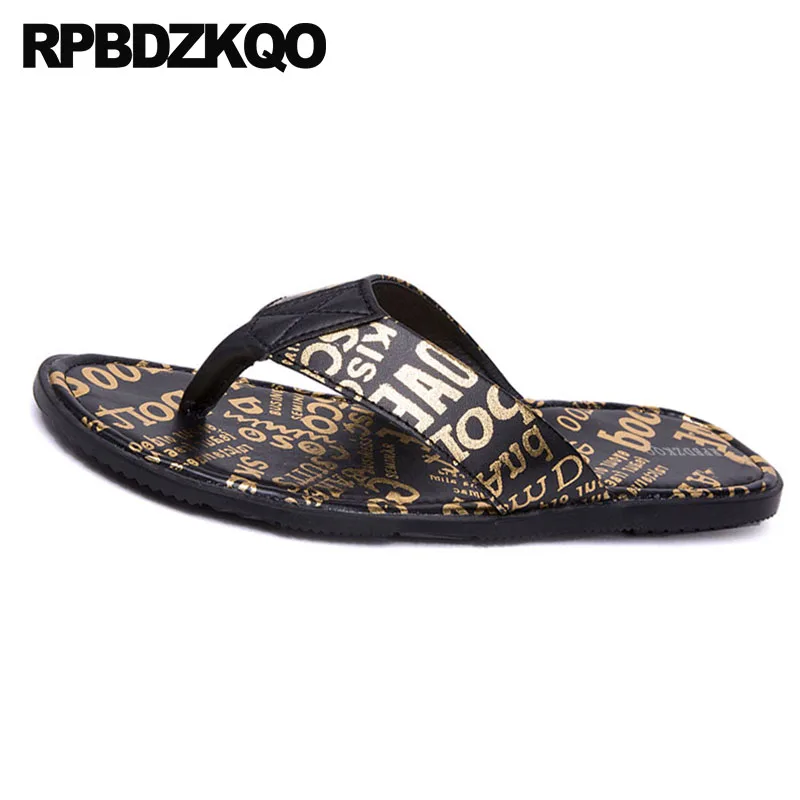 Шлепанцы мужские с открытым носком кожаные сандалии пляжная обувь мягкие для