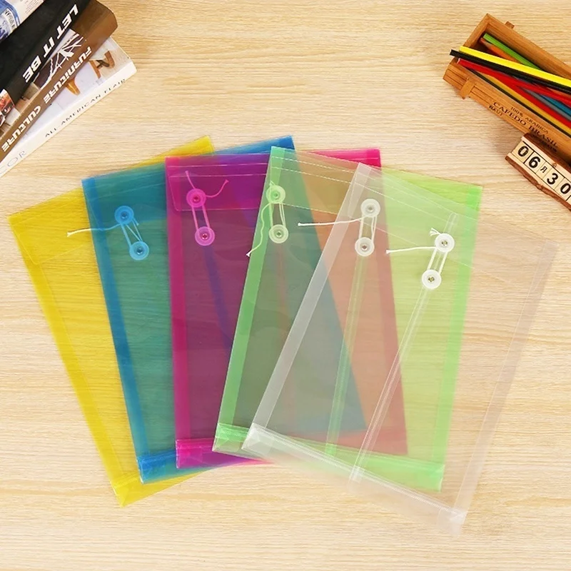 

Модная А4 офисная сумка для файлов с застежкой на пуговицы, цветная прозрачная пластиковая папка для файлов, вместительная бумажная сумка д...