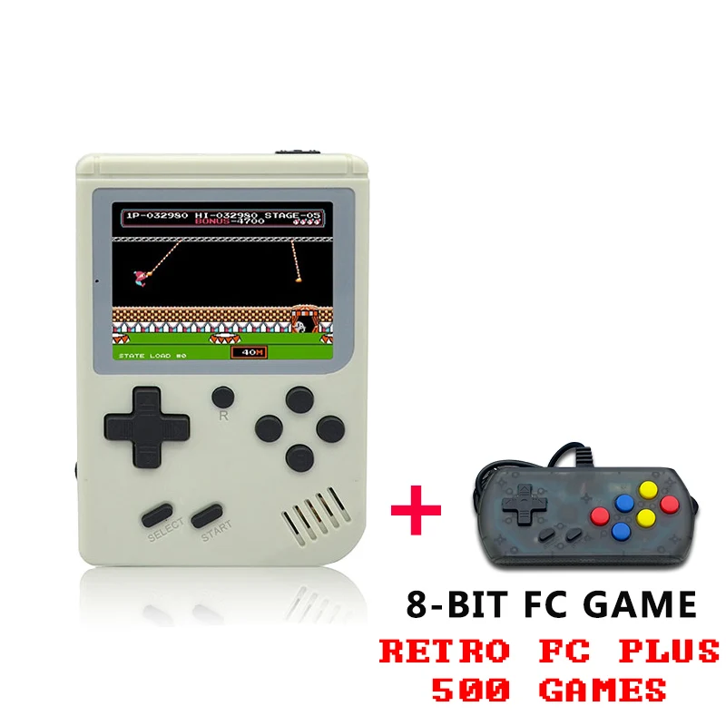 White with gamepad ANBERNIC игровая консоль BittBoy-версия ретро игры портативные игры плеер мини ТВ 8 бит sup игры 400+ portatil consola подарок - Цвет: White with gamepad