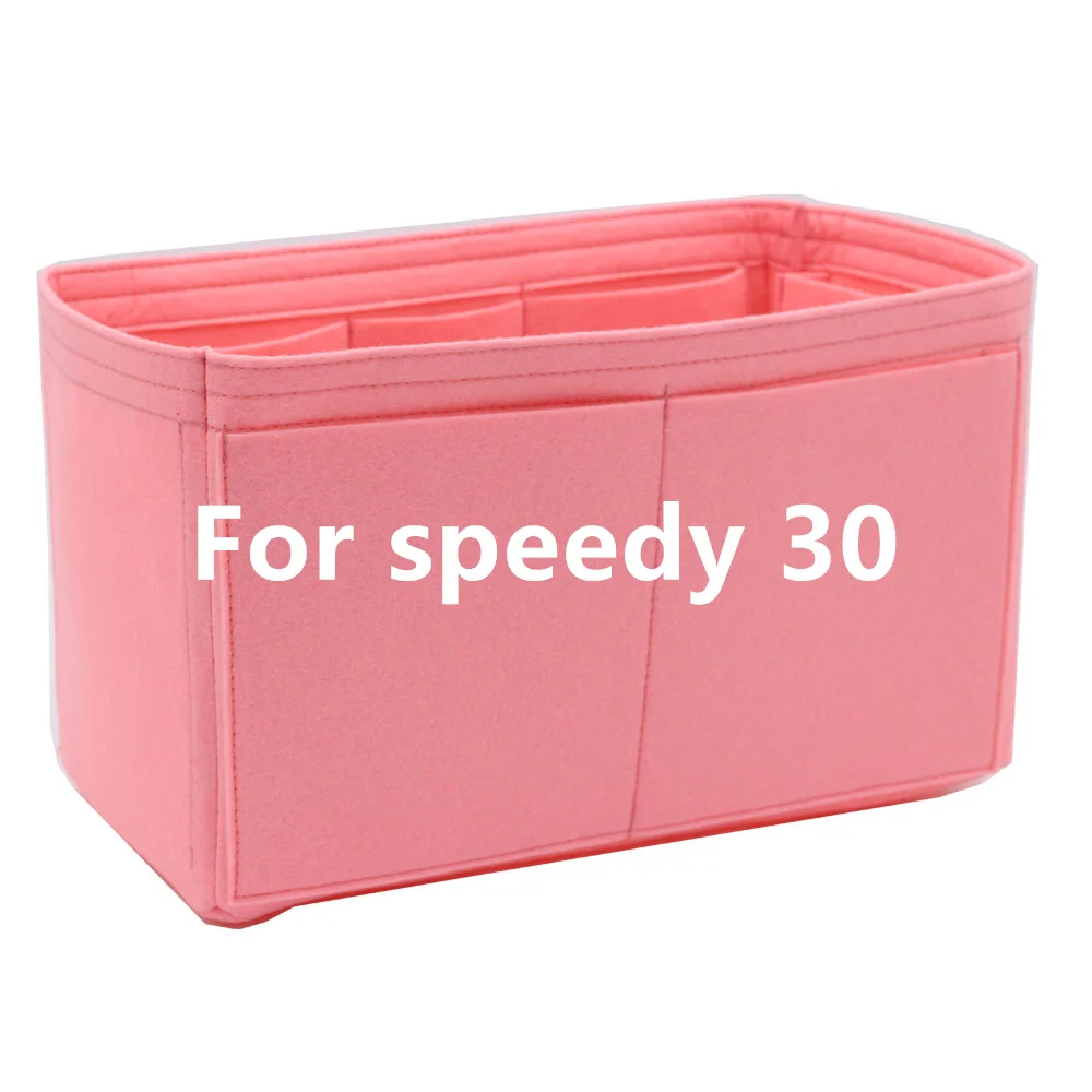 1002pink 30 SPEEDY 25 30 35 войлочная тканевая сумка-Органайзер цвета хаки, косметичка, шейпер, органайзер для путешествий, внутренний кошелек, портативные косметички - Цвет: 1002pink 30